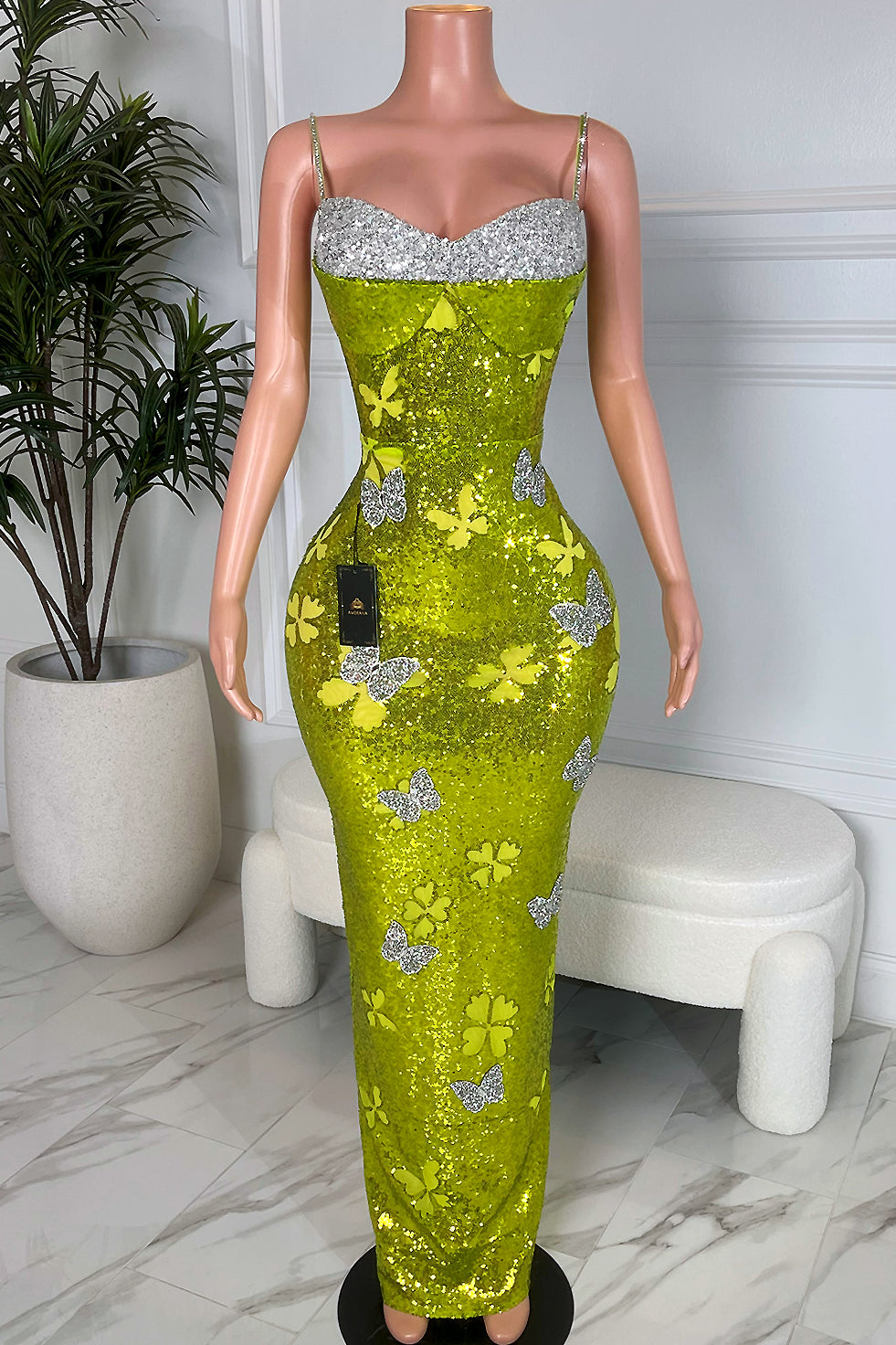Lime Light Diva Dress (Pre-Order) AMEKANA Lime Light Diva Dress (Pre-Order) AMEKANA