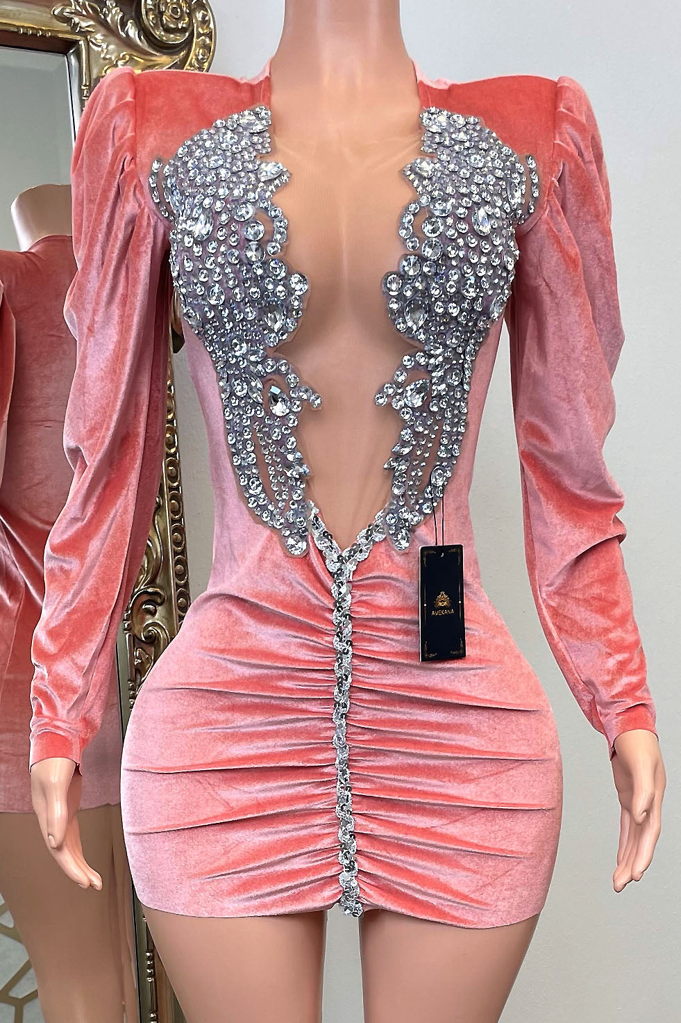 zara pink sequin dress zara sequin dress pink Zara Diamante Dress (Ready To Ship) – AMEKANA