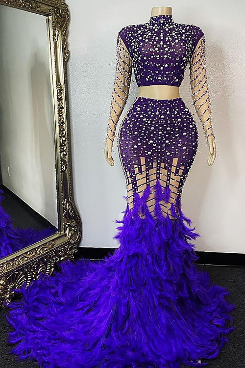 purple peacock feather dress Violet Feather Dress