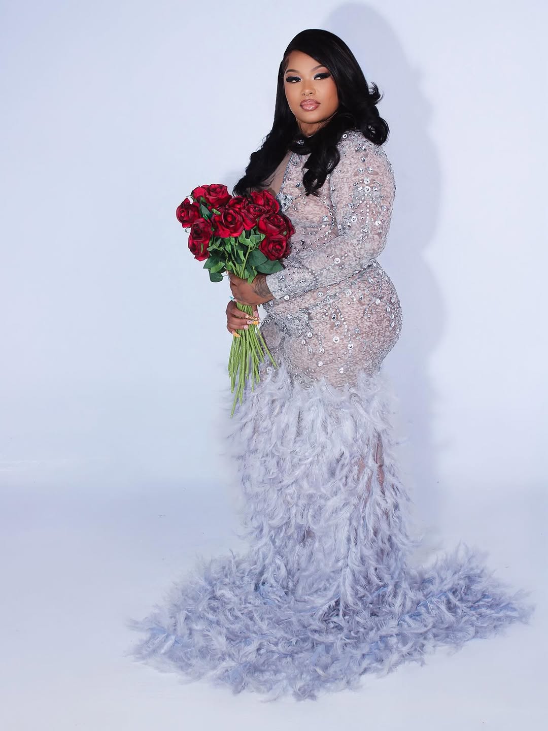 Nili Feather Dress (Made to Order)