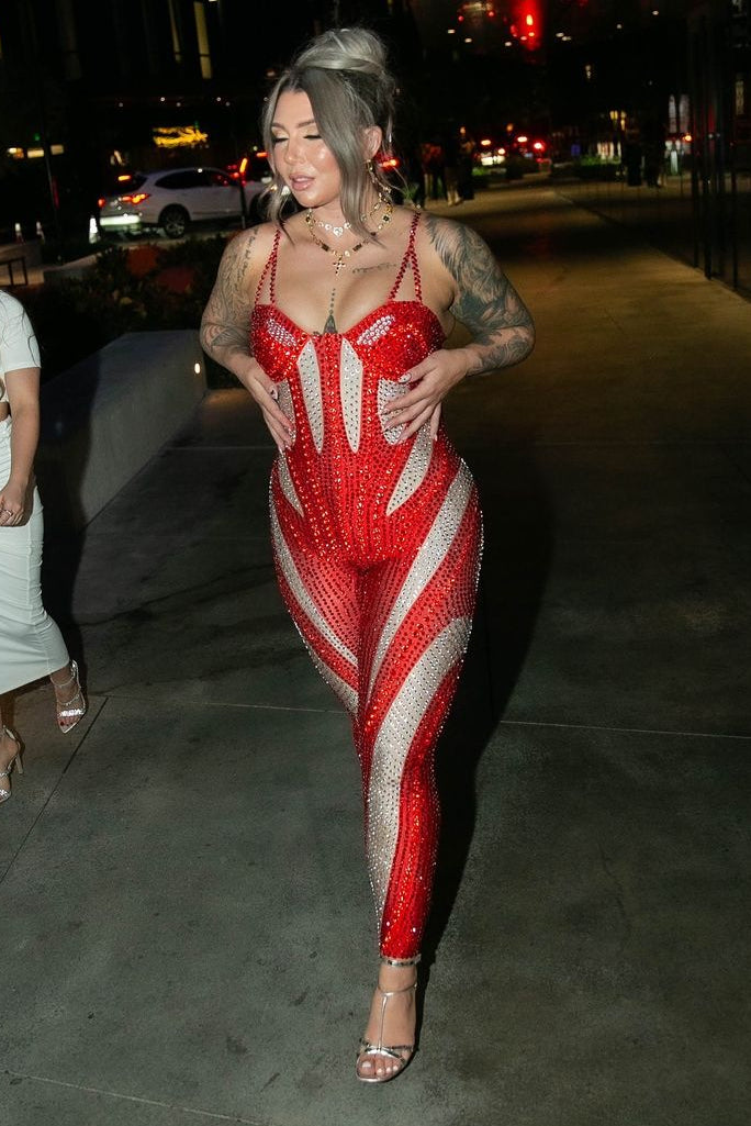 Kassidy Red Bodysuit Set (Made to Order)