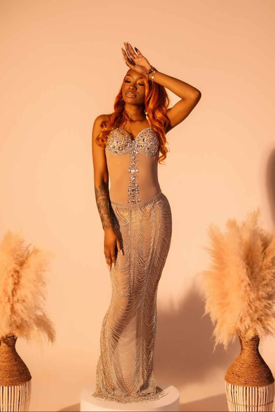 Sunset Sparkle Maxi Dress (Made to Order)