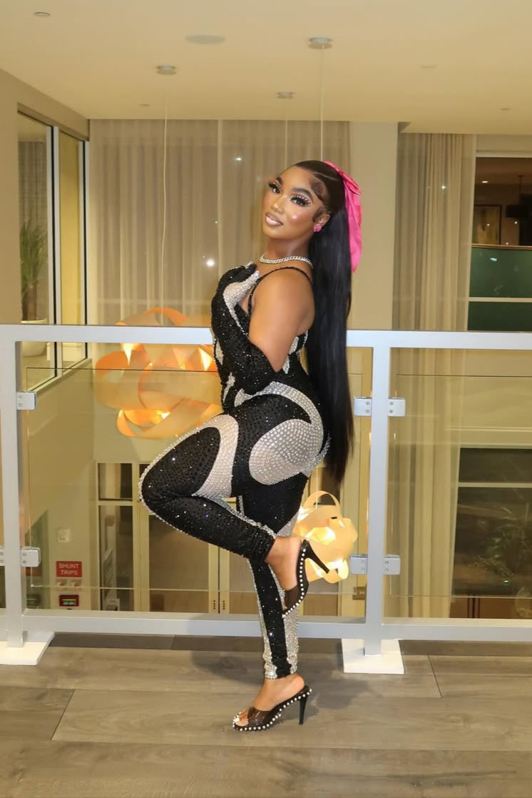 Kassidy Rhinestone Bodysuit Set (Ready To Ship)