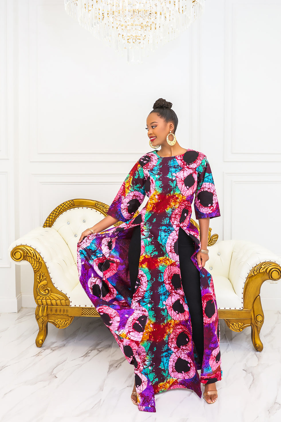 Bold Aura Ankara Dress(Ready To Ship)