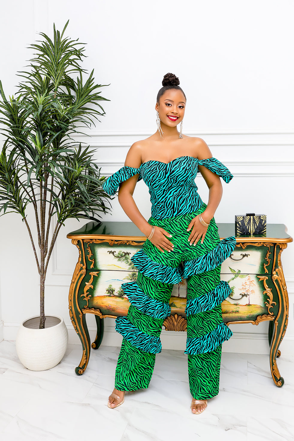 Jungle Diva Ankara Pant Set(Ready To Ship)