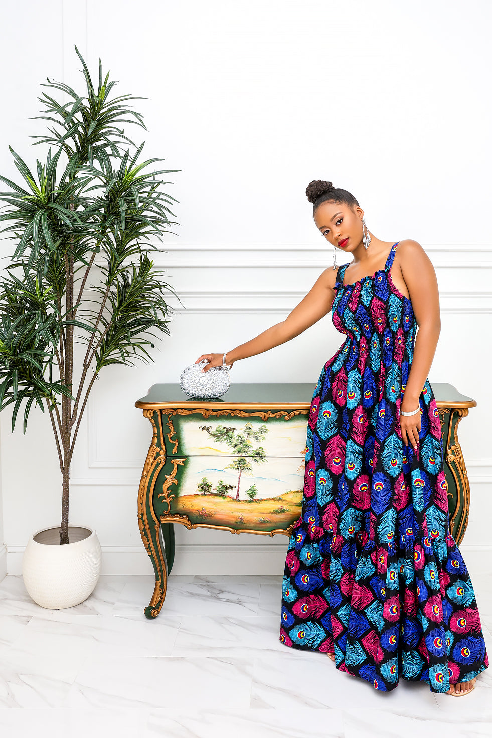 Peacock Dreams Ankara Dress(Ready To Ship)