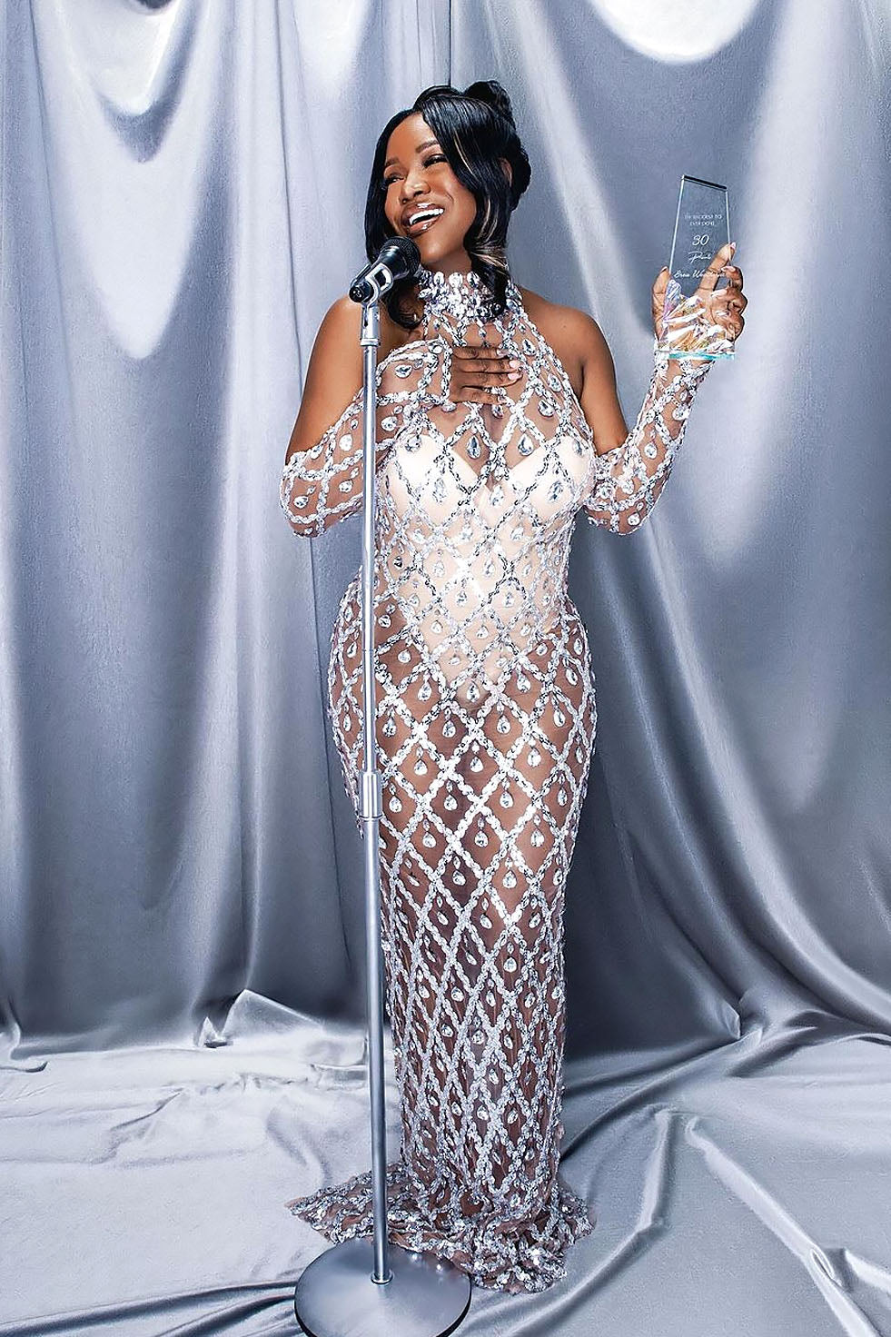 Midnight Rhinestone Dress Set (Ready To Ship) AMEKANA Midnight Rhinestone Dress Set (Ready To Ship) AMEKANA