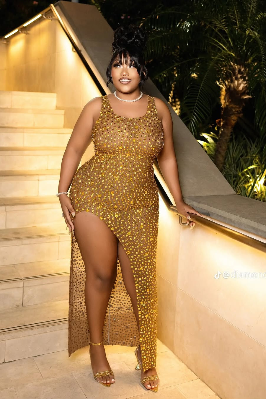 Sade Diamante Maxi Dress (Ready to Ship)