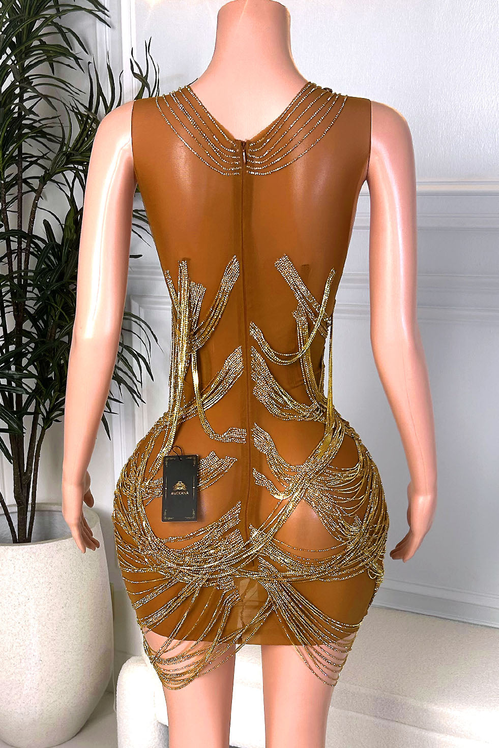 Chain Reaction Mini Dress (Ready To Ship)