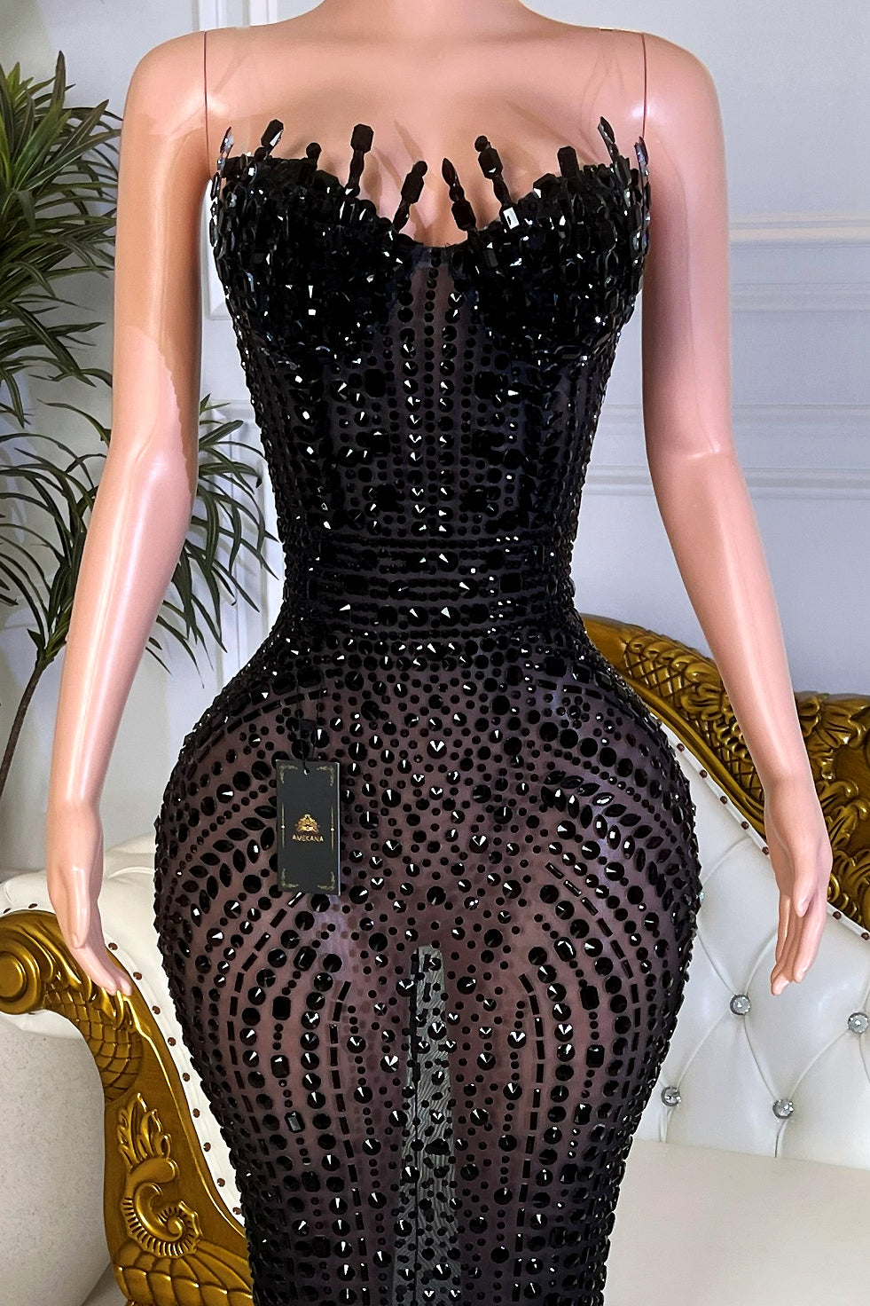 Fool In Love All Black Maxi Dress (Made To Order)