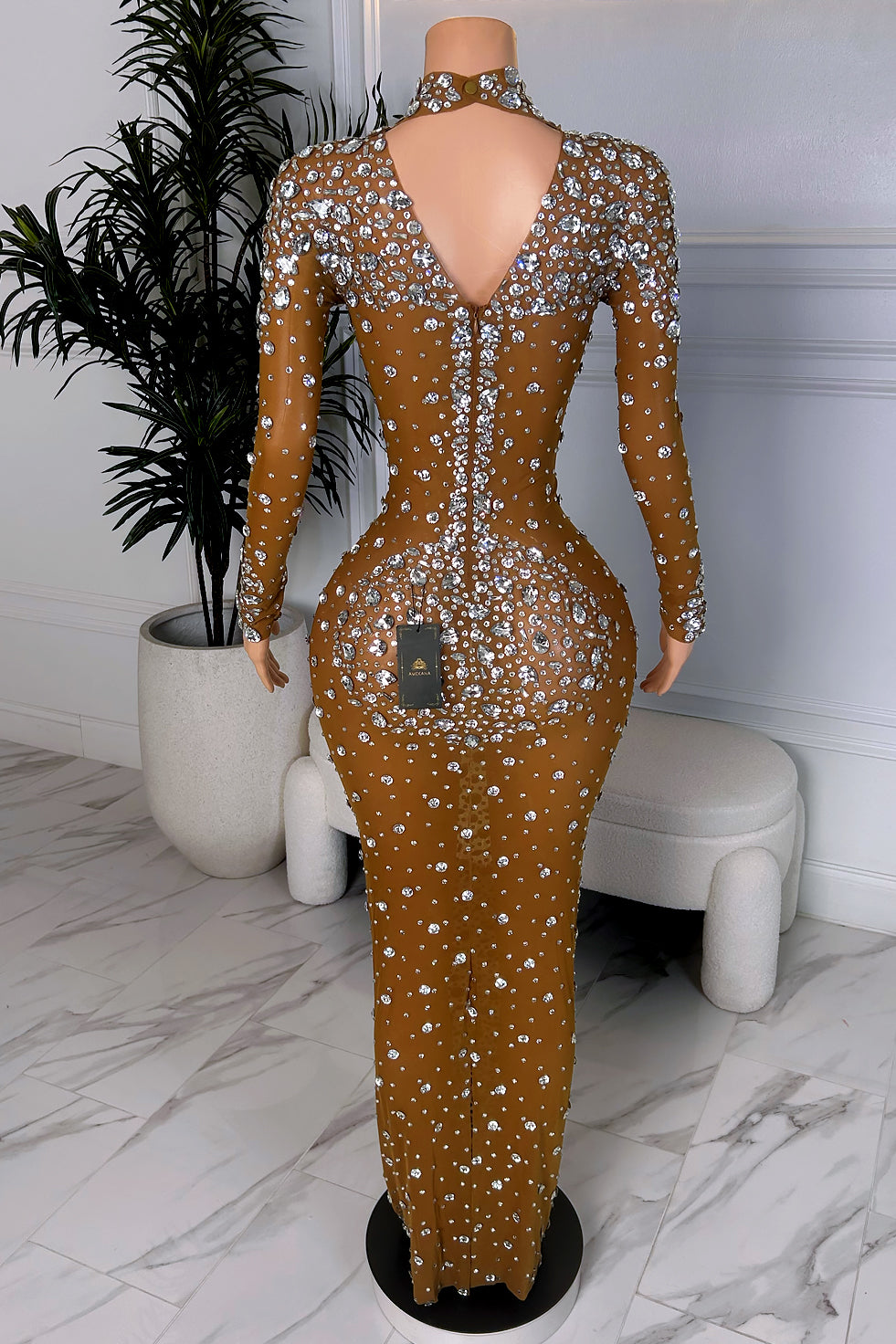 Kaelie Rhinestone Dress (Ready to Ship)
