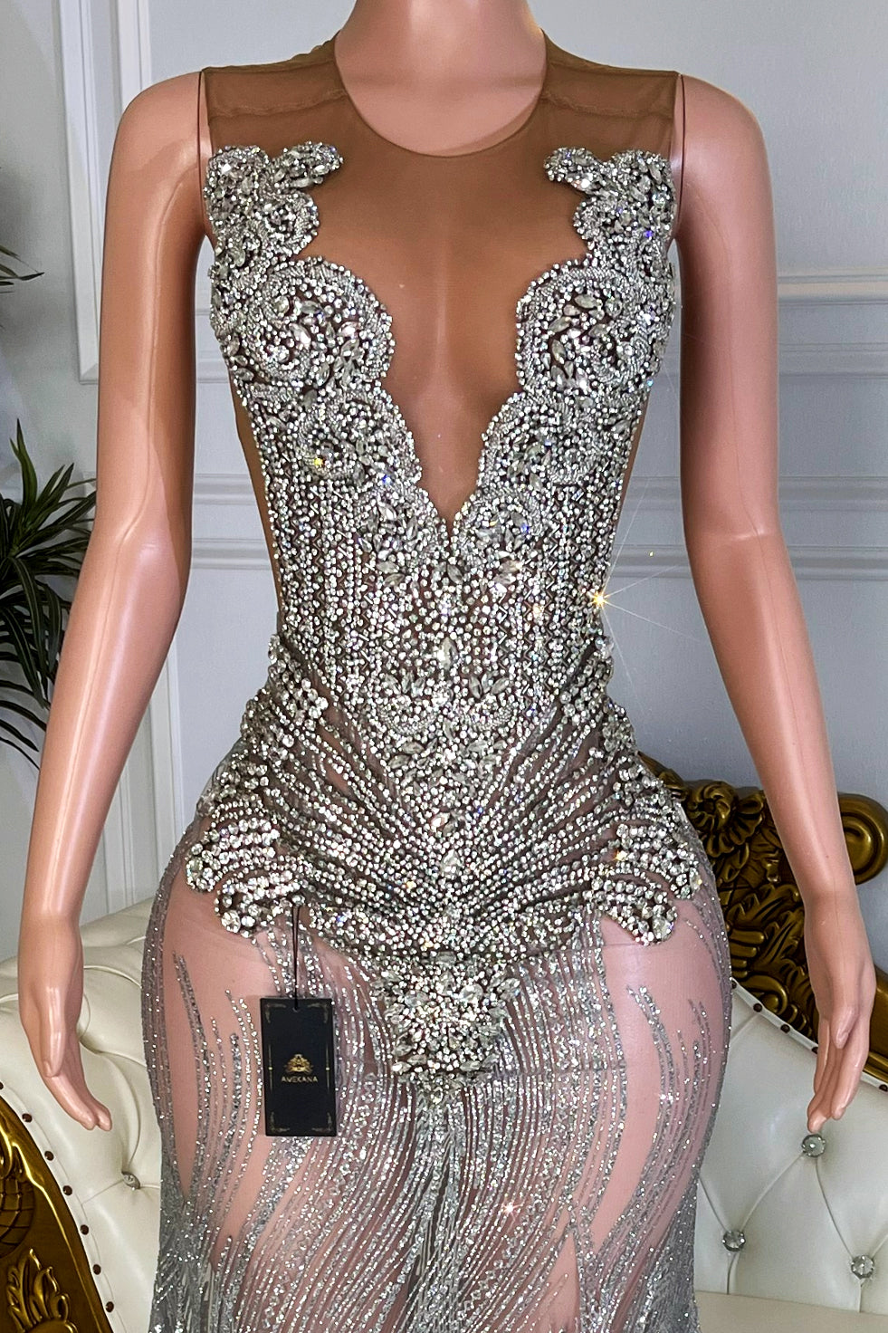 Crystal Wave Maxi Dress(Ready To Ship)