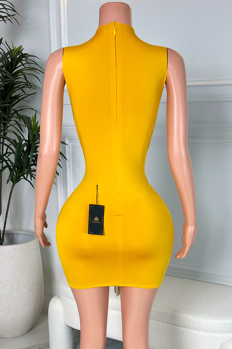 Sanna Gold Tassel Dress (Made to Order)