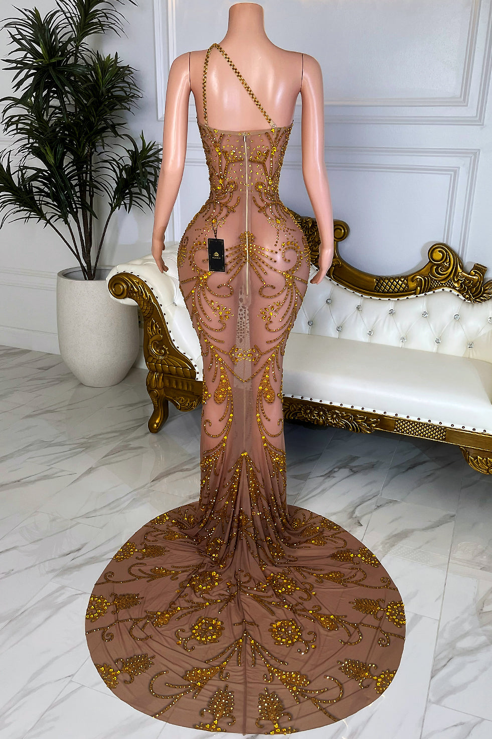 Attitude Gold Maxi Dress (Made to Order)