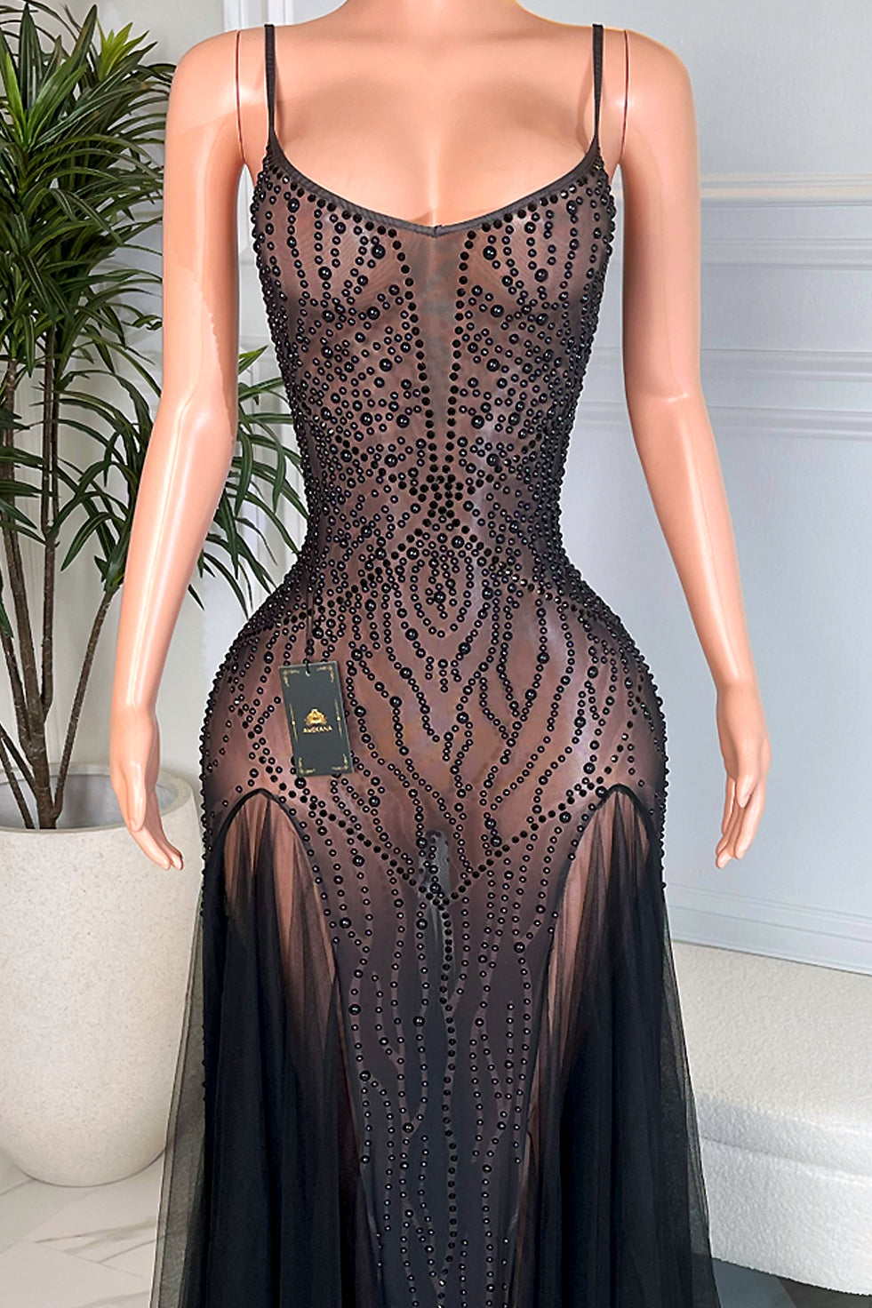 Flirt with Fame Black Maxi Dress (Made to Order)