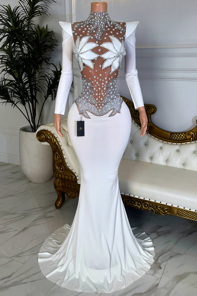 Reign Dress (Ready To Ship), XS / White