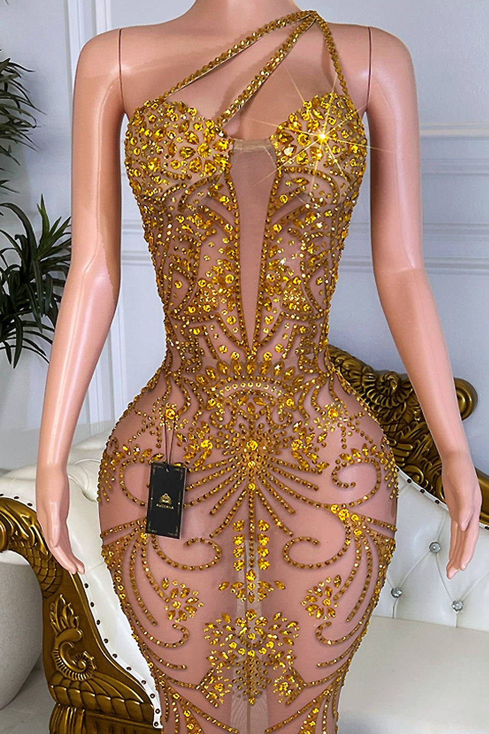 Attitude Gold Maxi Dress (Made to Order)