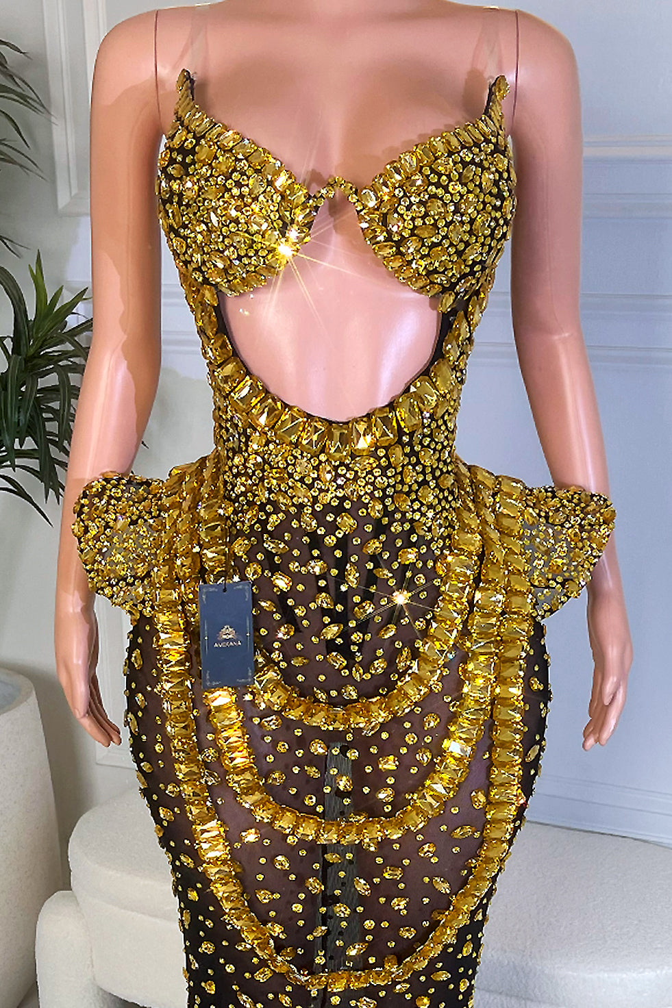 Crown Me Gold Dress (Made to Order)