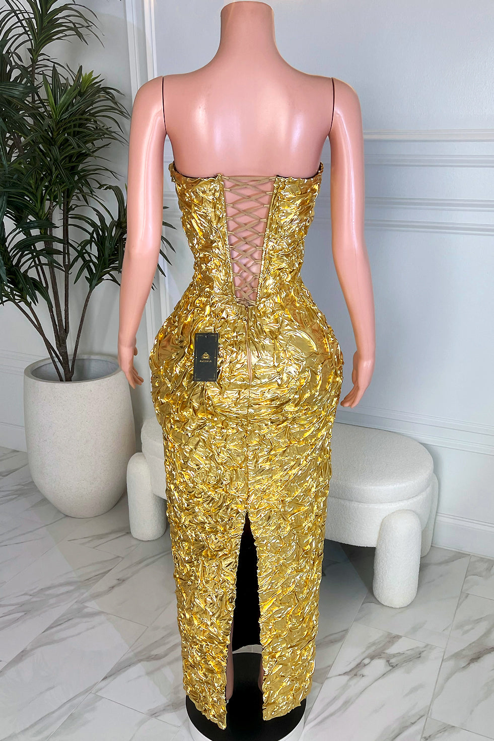 Molten Gold Maxi Dress (Made to Order)