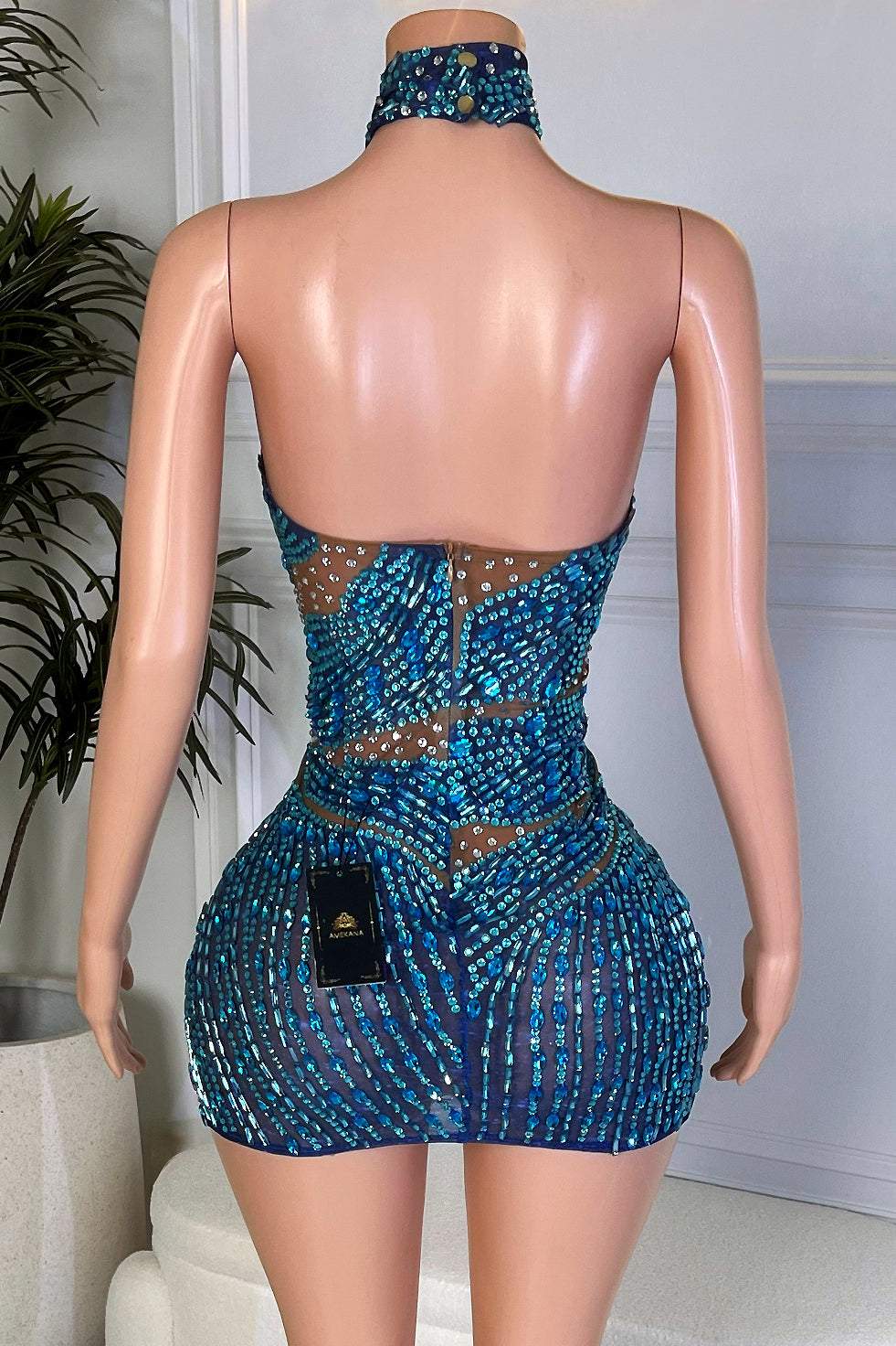 Hot Pursuit Blue Dress(Ready To Ship)