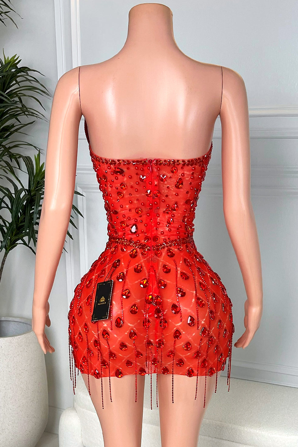 Rory Red Mini Dress (Made to Order)