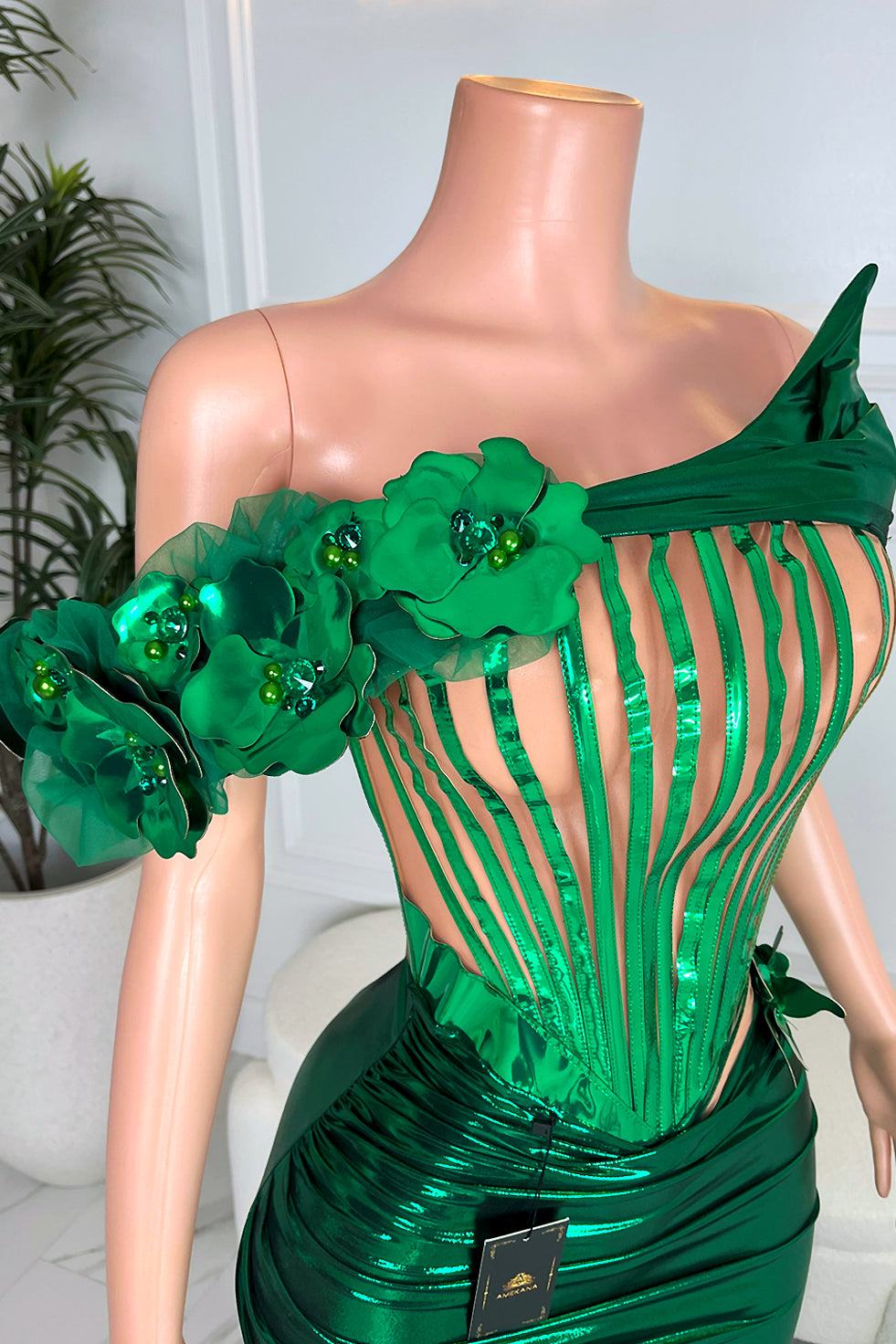 Rosey Green Maxi Dress(Ready To Ship)