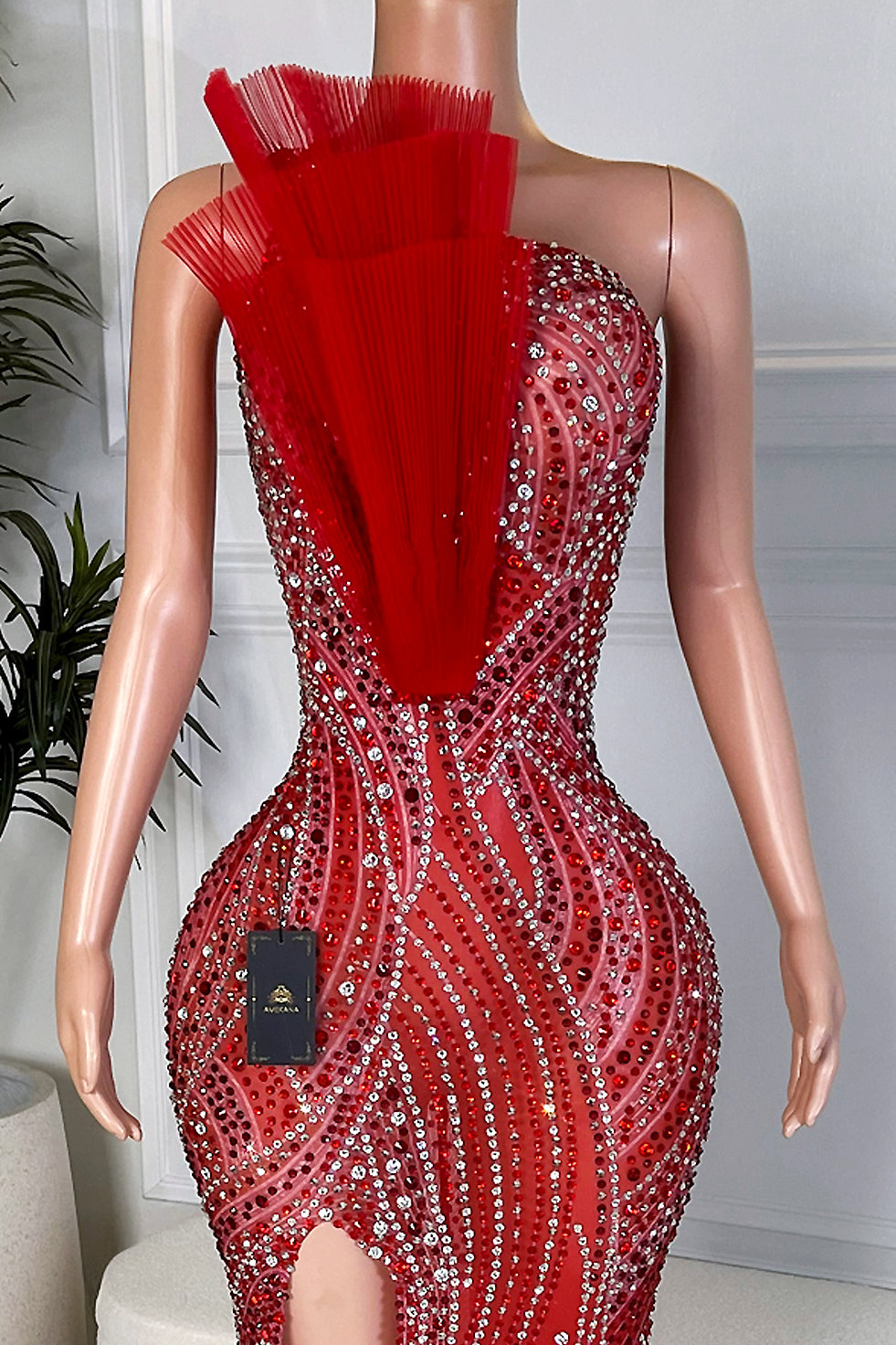 Stellar Flare Red Dress (Ready To Ship)