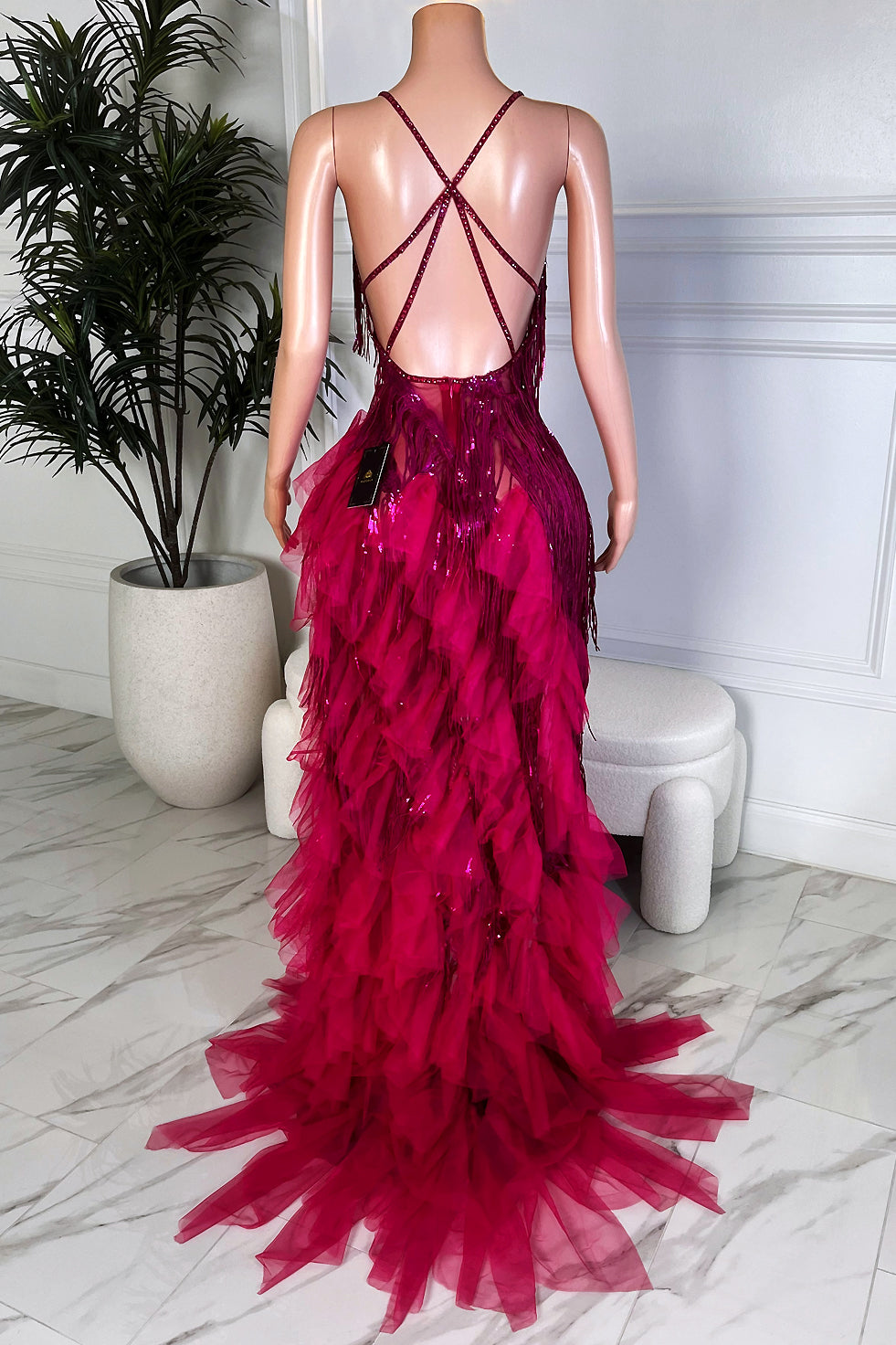 Tango With Me Fuchsia Dress(Made To Order)