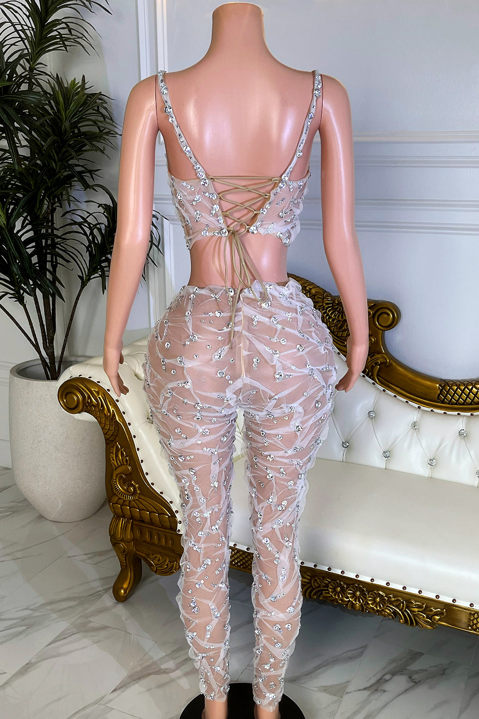 Twilight White Pant Set(Made To Order)