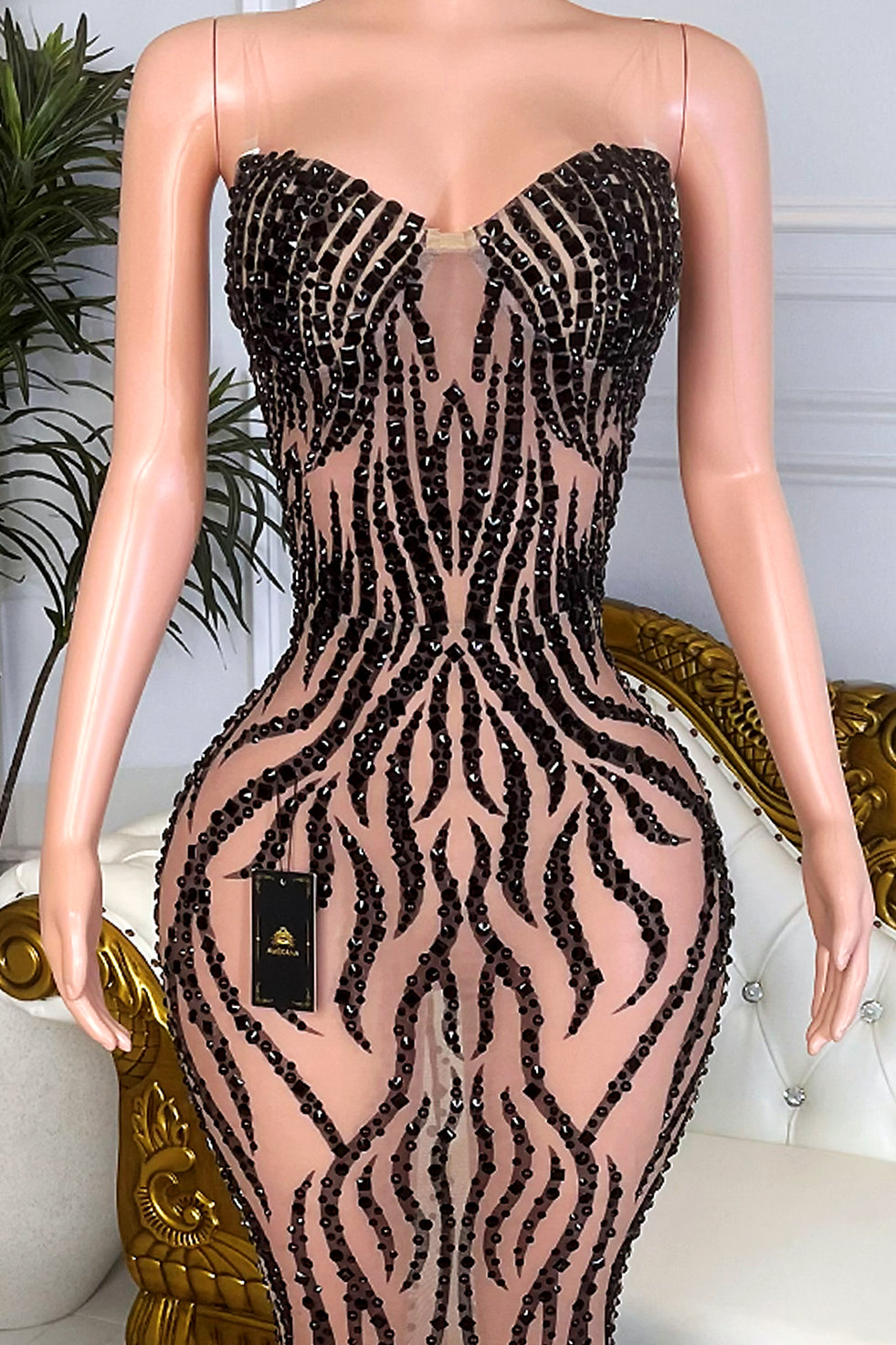 Wands All Black Maxi Dress (Made to Order)