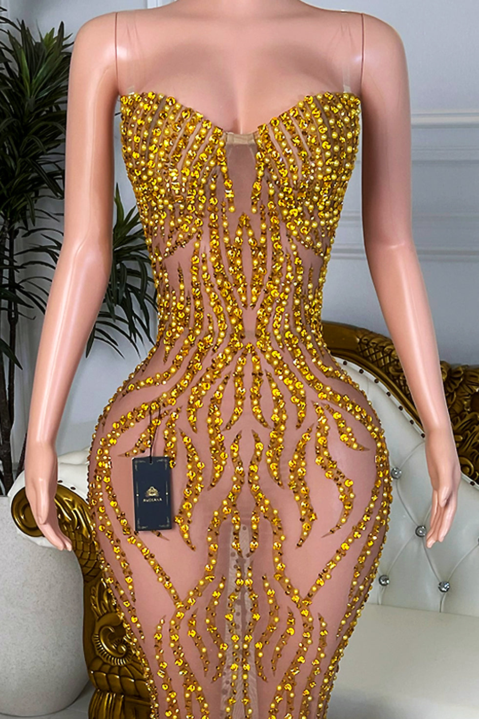 Wands Gold Maxi Dress (Made to Order)