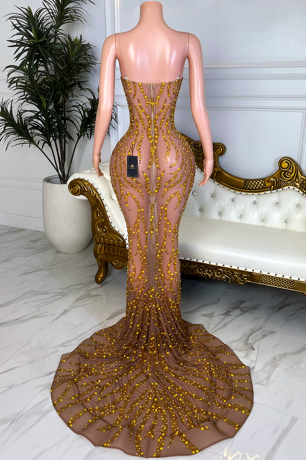 Wands Gold Maxi Dress (Made to Order)