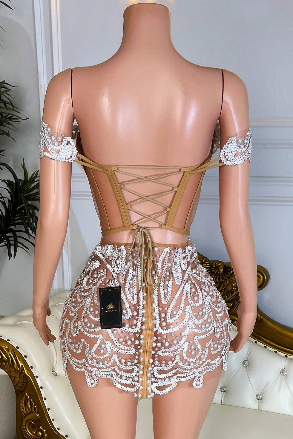 Pearly Obsession Mini Dress(Ready To Ship)