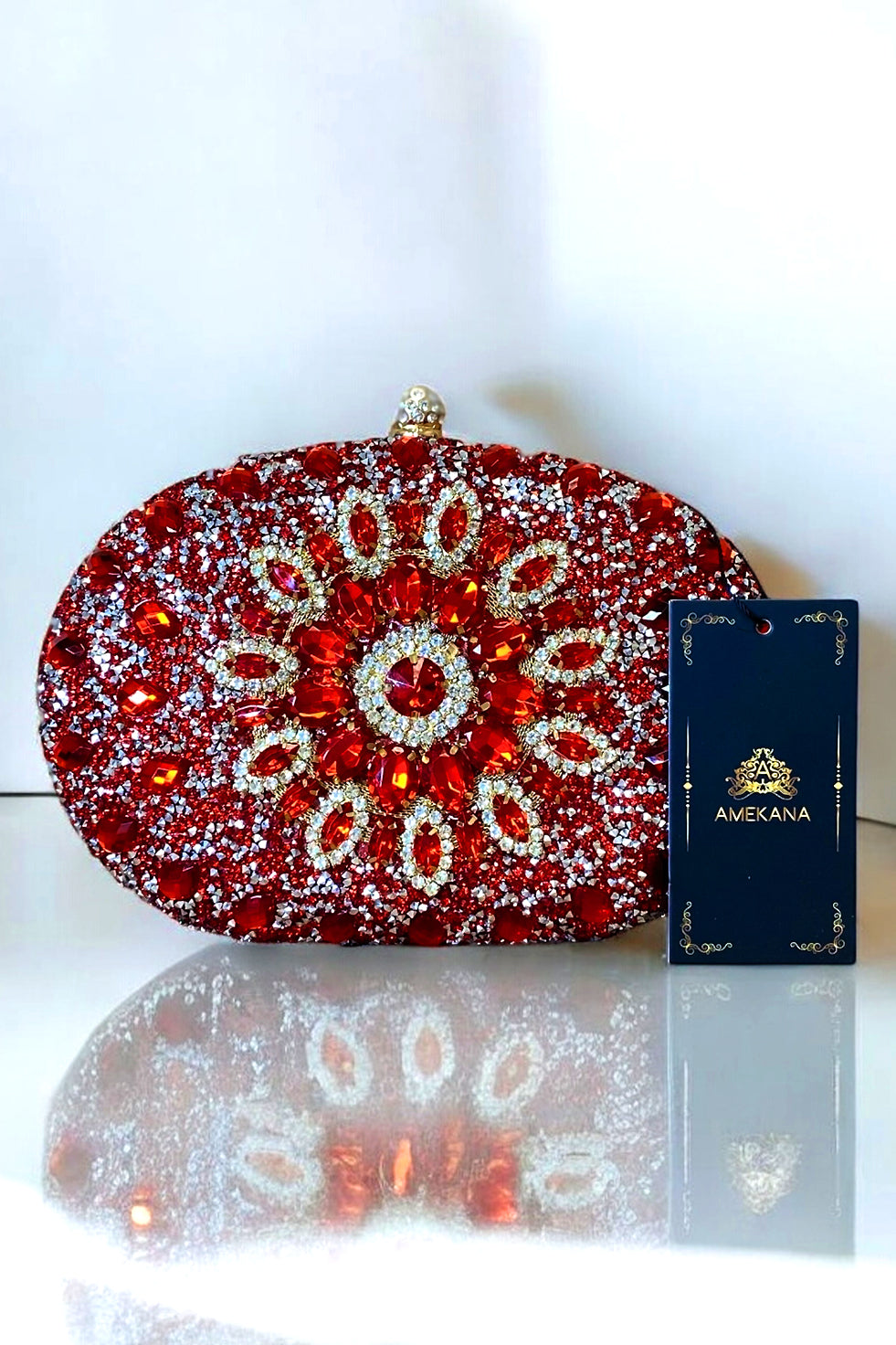 Aziza Red Clutch (Ready to Ship)