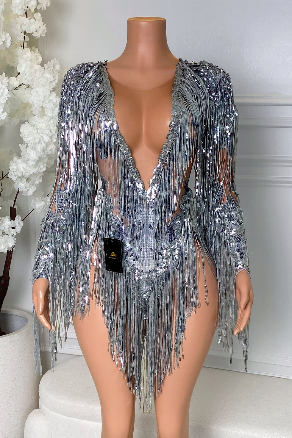 Waterfalls Sequin Playsuit (Ready To Ship)