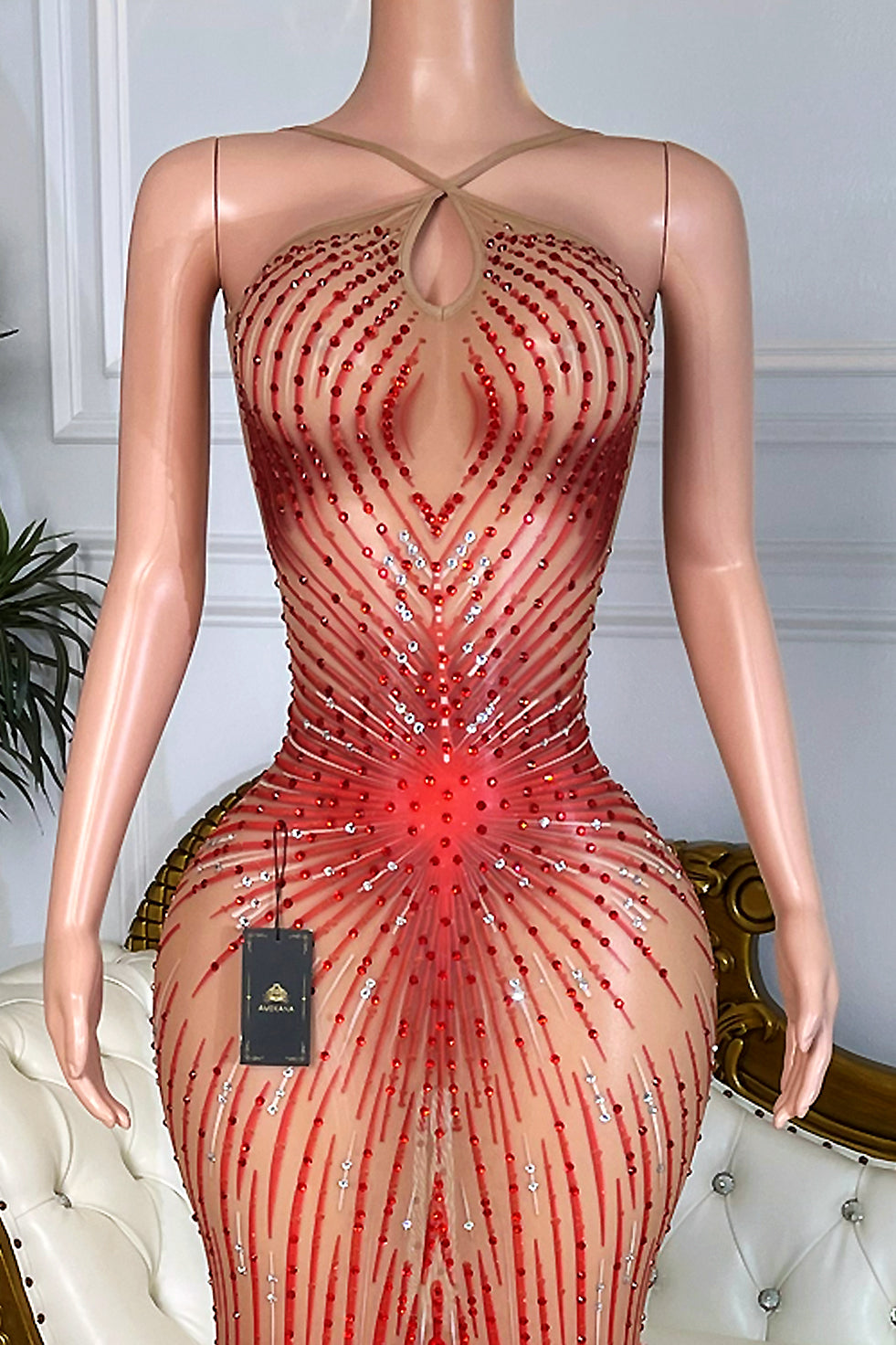 Amara Feather Dress (Made to Order)