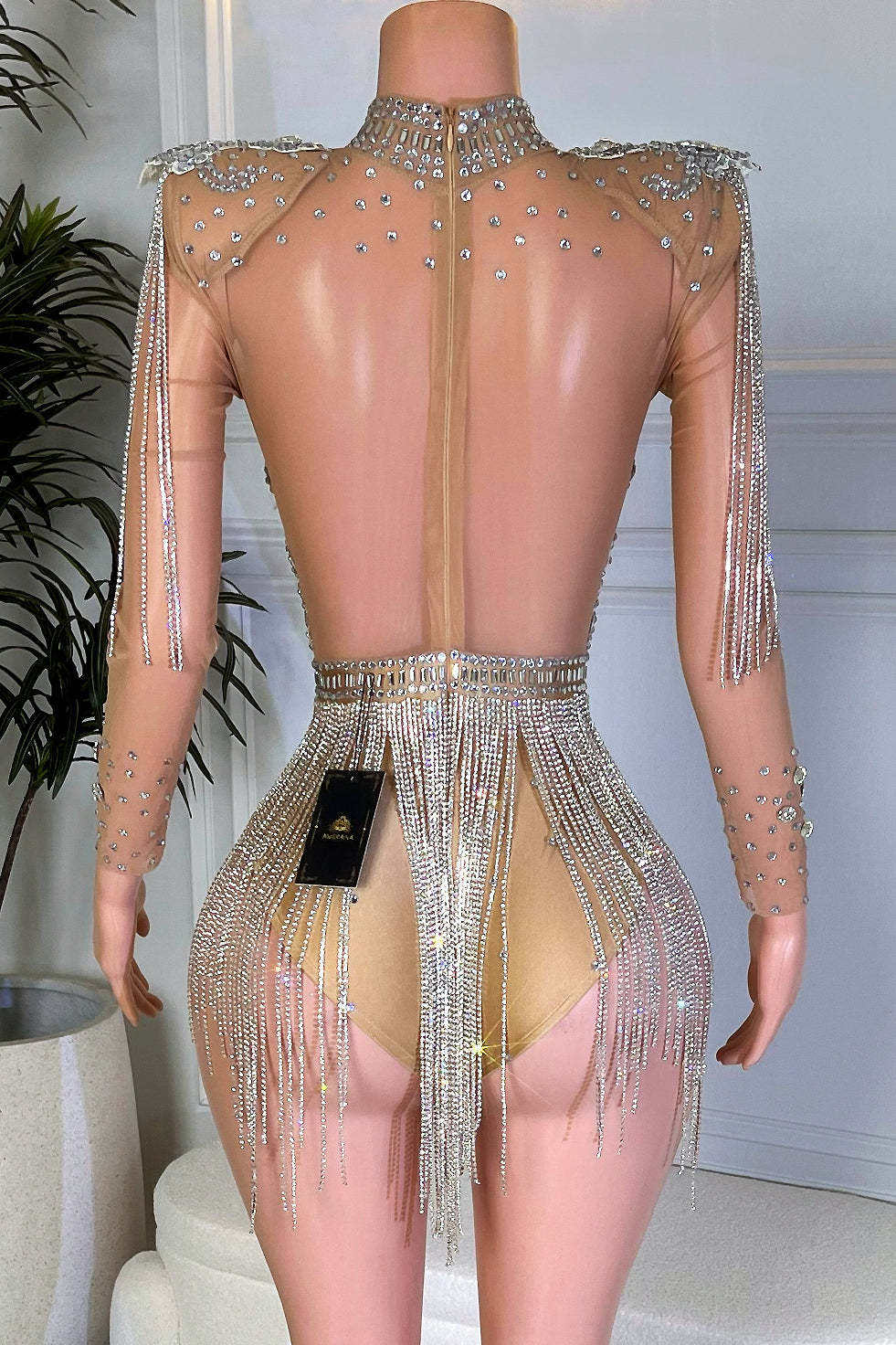 Diamond Drip Tassel Bodysuit (Made to Order)