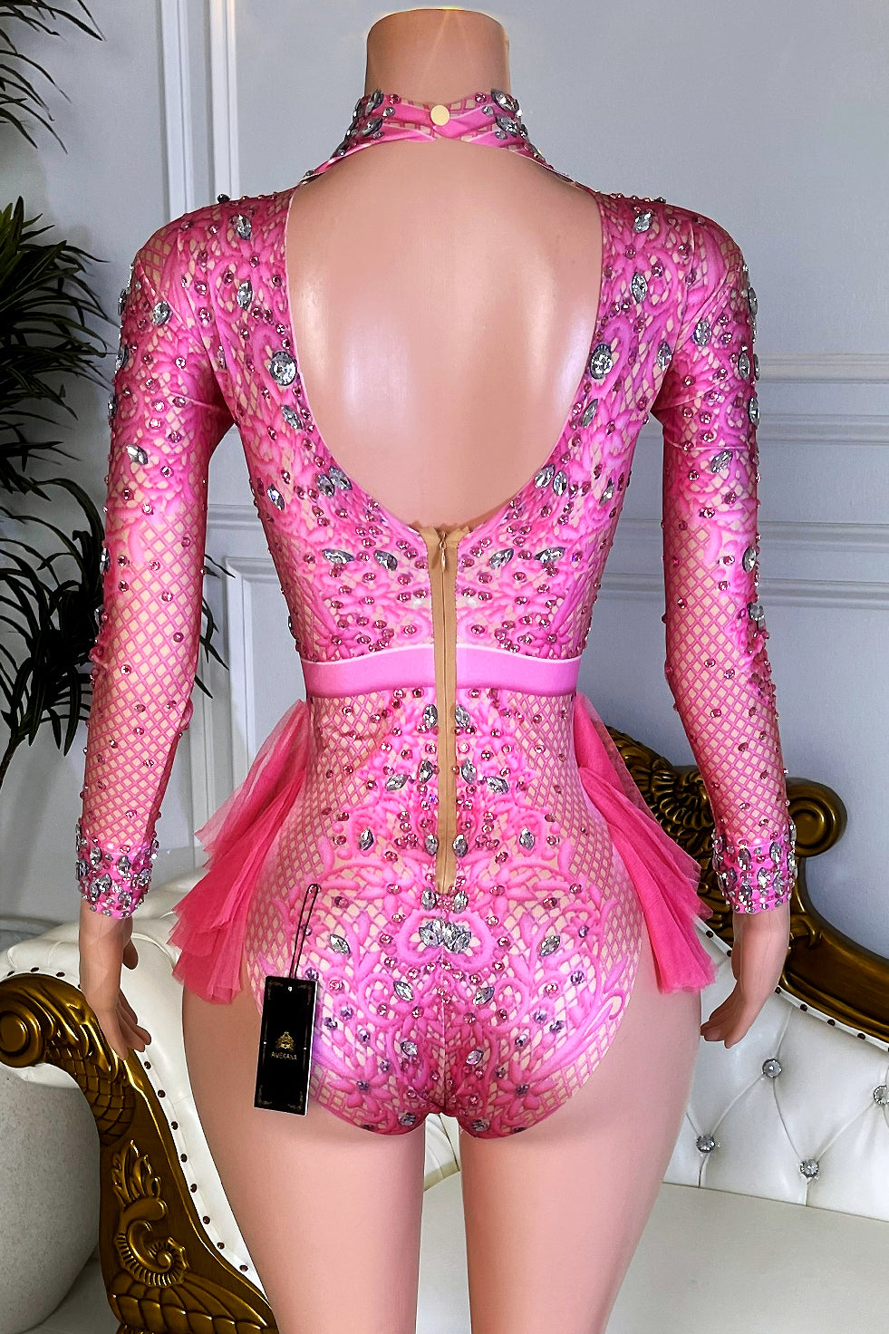 Playboy Bunny Diamante Playsuit (Made to Order)