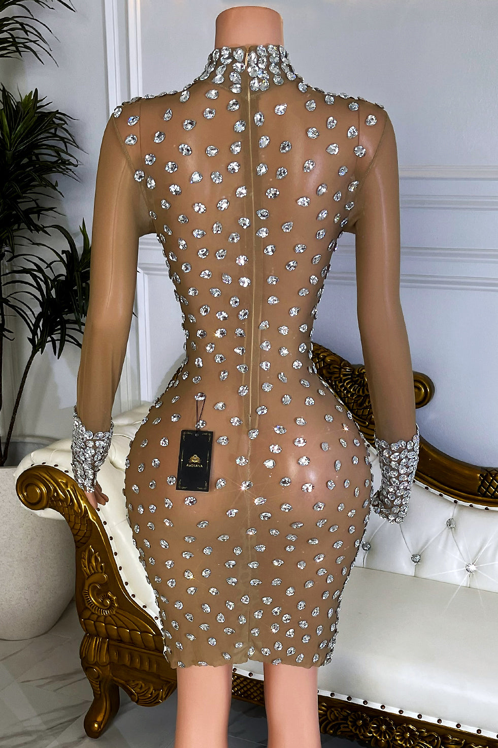 Karma Rhinestone Dress (Made to Order)
