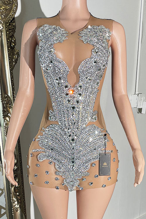 Kiss Diamante Dress(Ready To Ship) - AMEKANA.COM