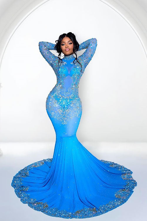 Lover Blue Diamante Dress