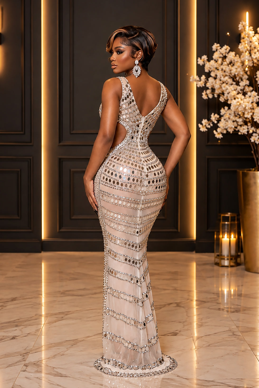 Zavienne Mirror Maxi Dress (Ready to Ship)