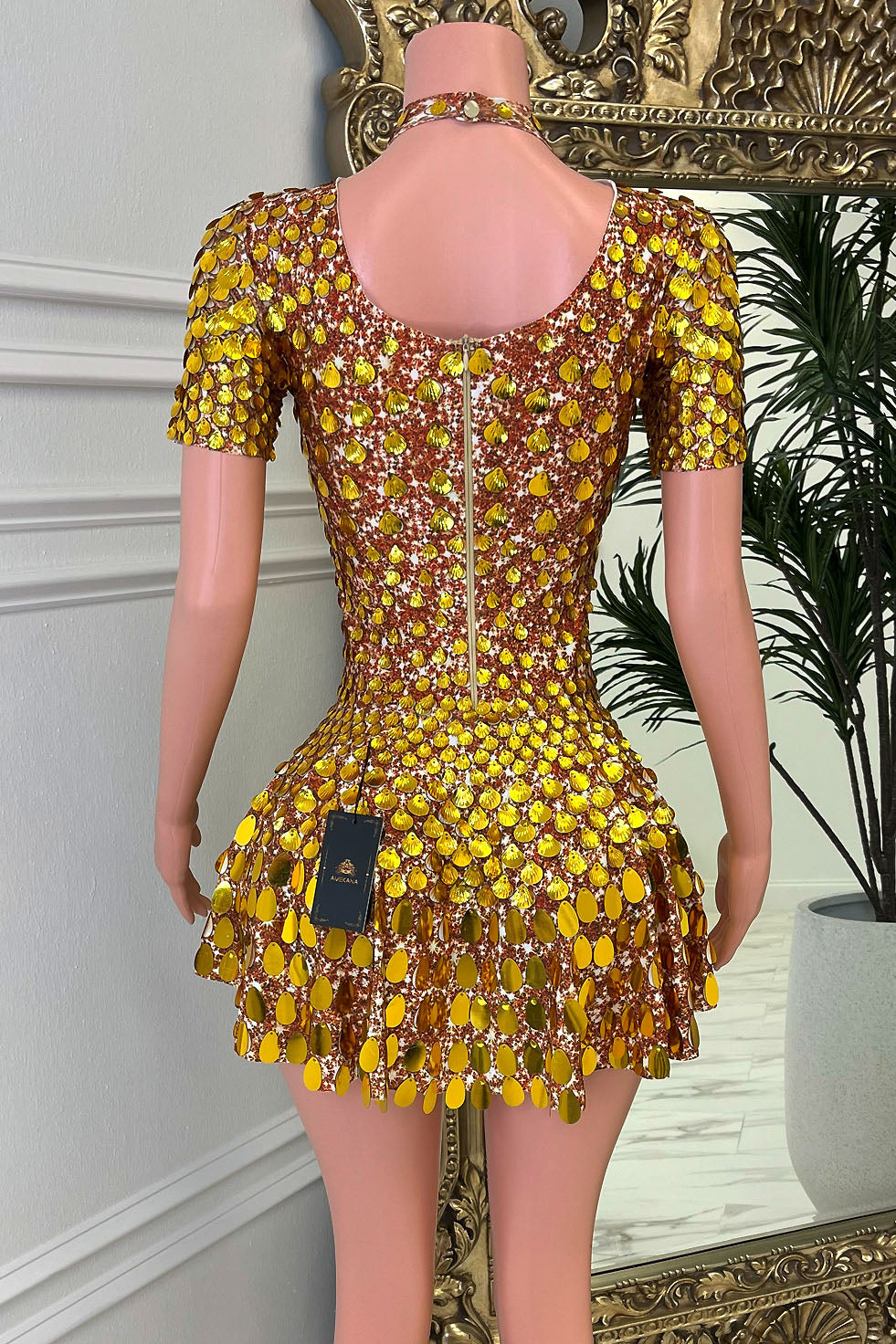 Jaime Gold Dress(Ready To Ship)