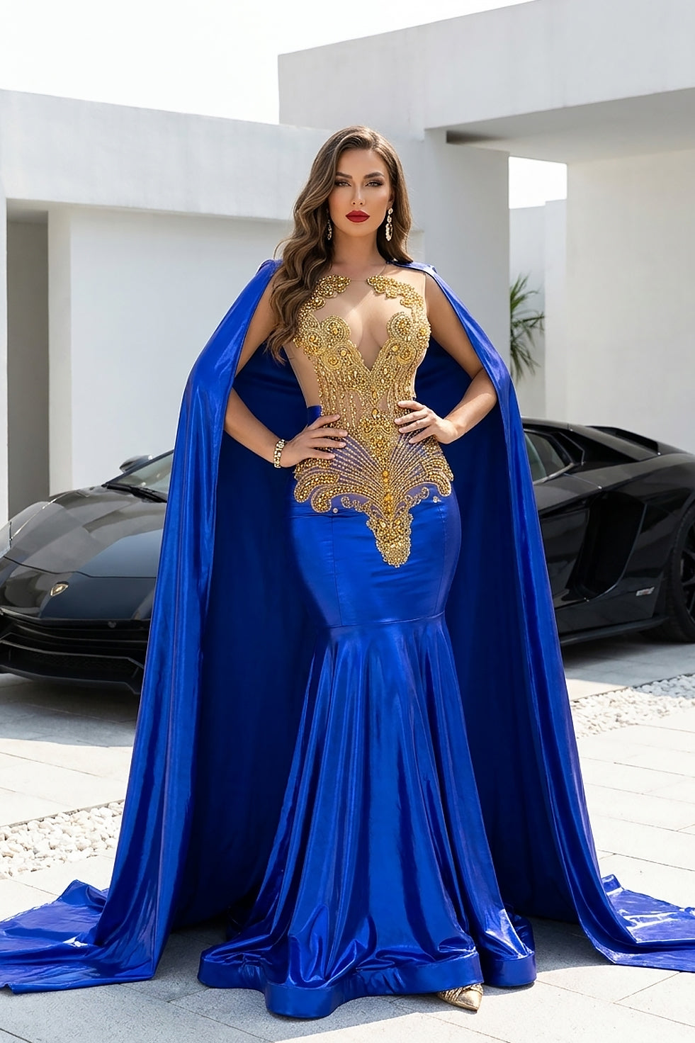 Sovereign Blue Maxi Dress (Ready to Ship)