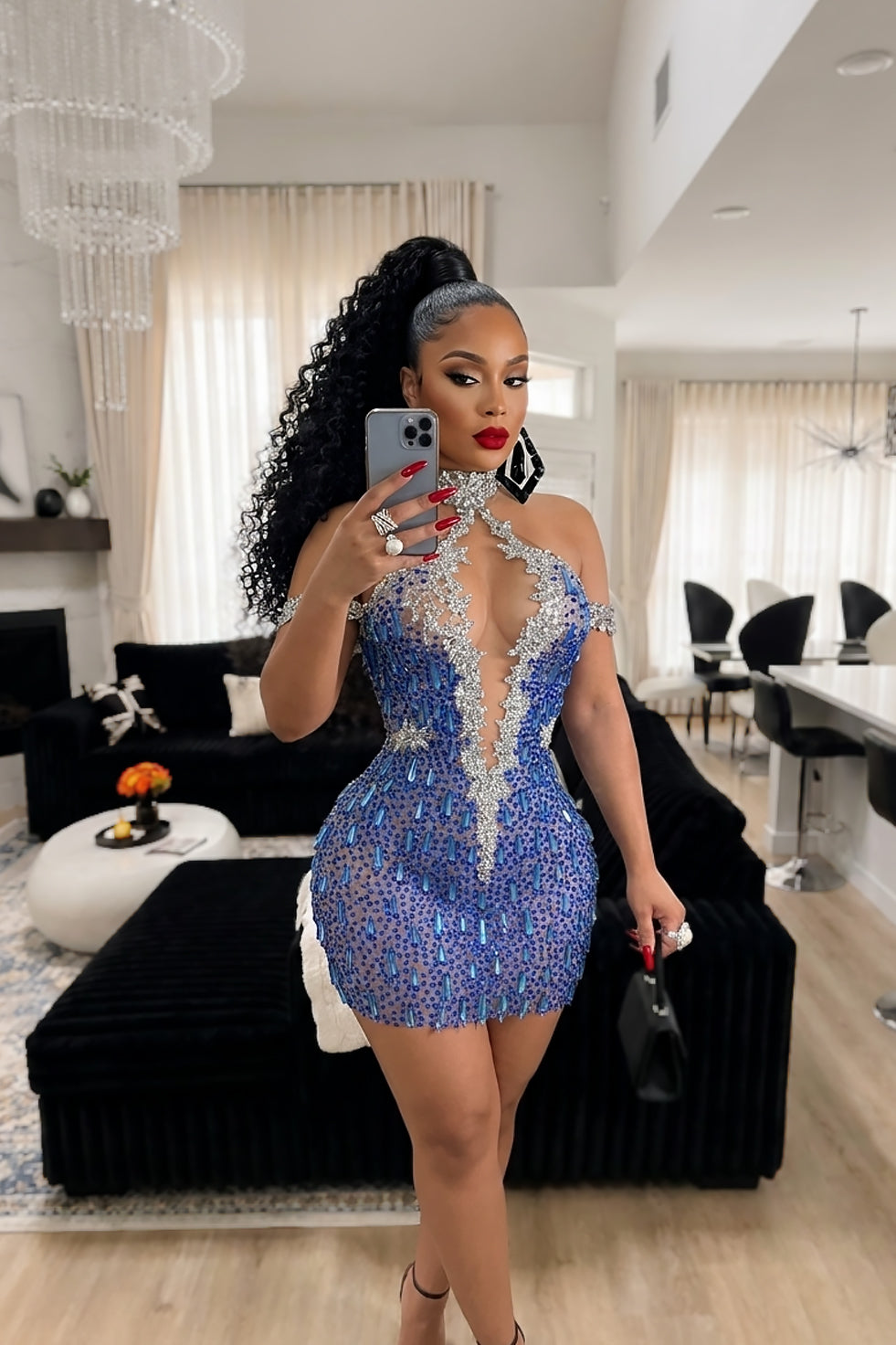 Krystal Blue Dress (Ready to Ship)