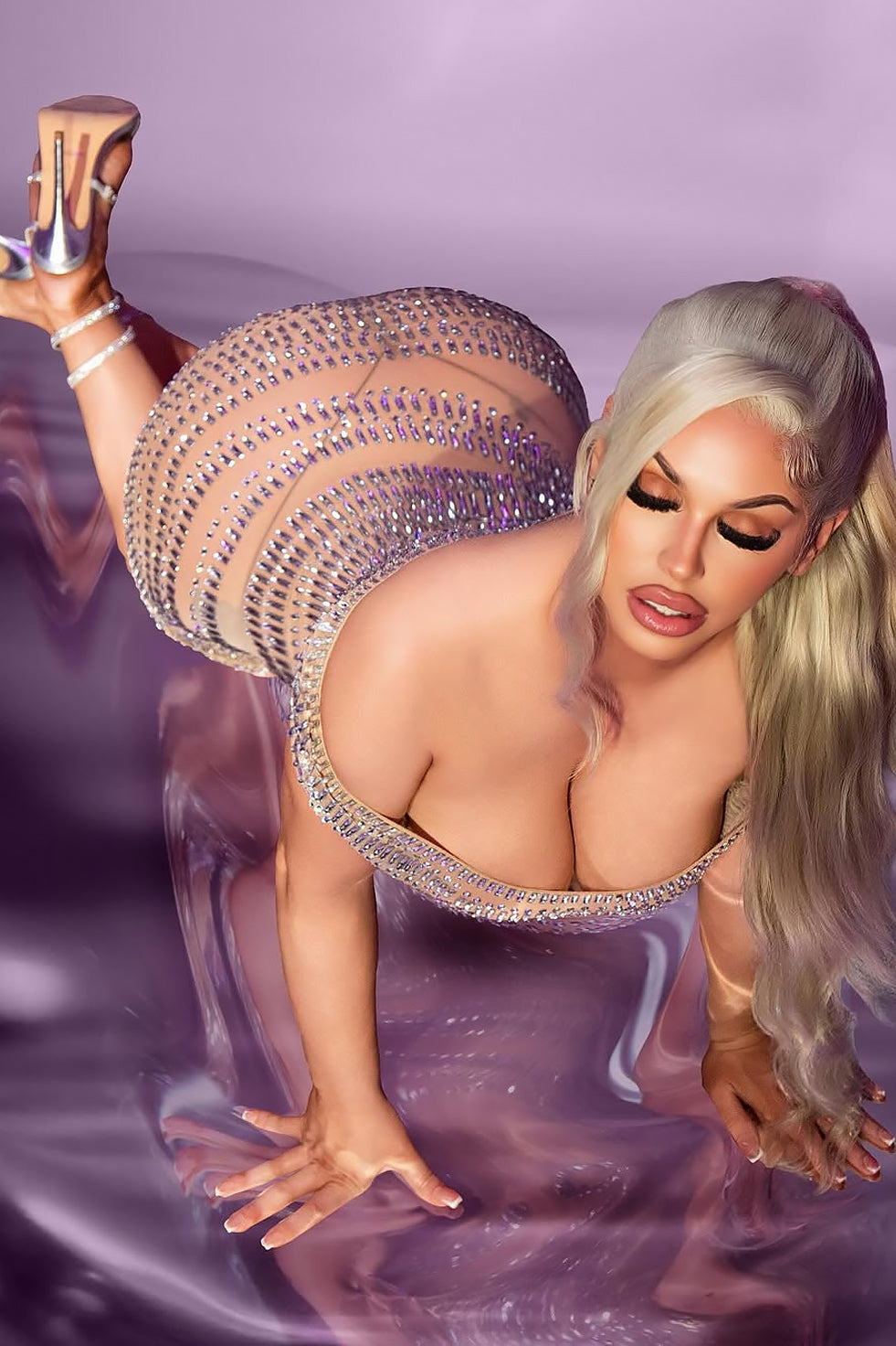 Cello Diamante Dress (Made to Order)