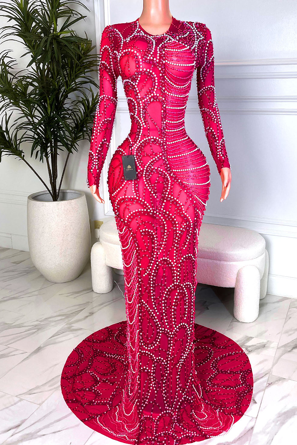 Seductress Pink Maxi Dress (Ready To Ship)