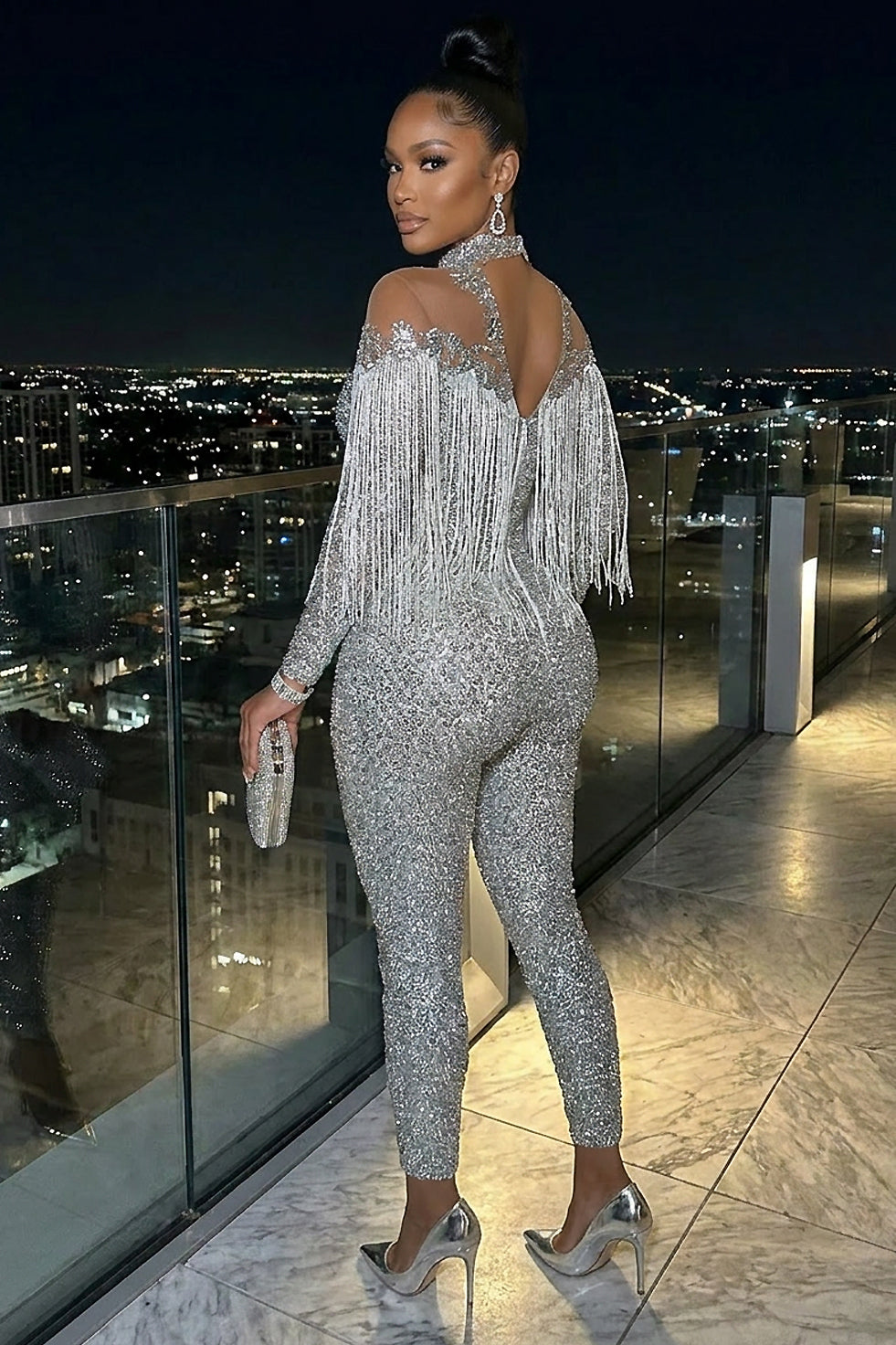 Body Party Diamante Bodysuit (Ready To Ship)