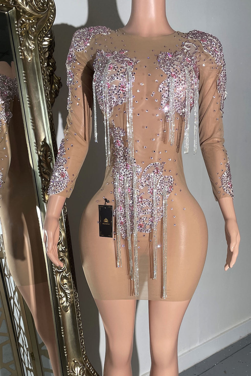 Aphrodite Diamante Dress - AMEKANA.COM