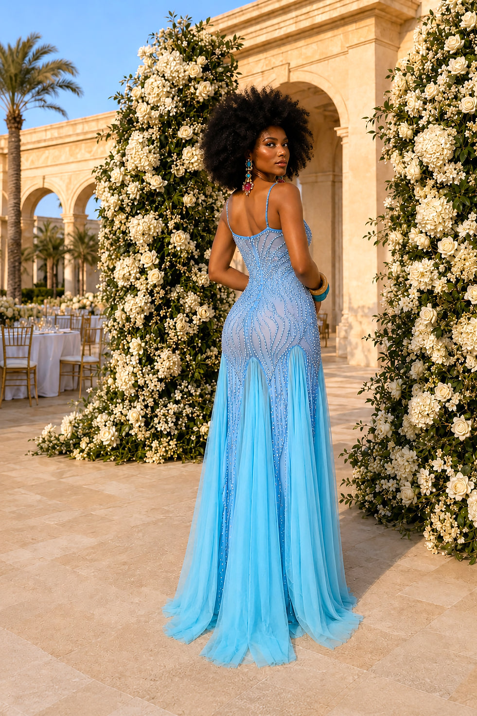 Flirt with Fame Blue Maxi Dress(Pre-Order)